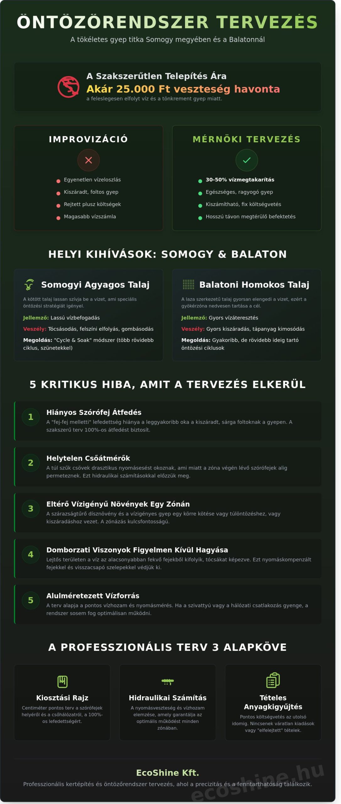 Öntözőrendszer tervezés Kaposváron és a Balatonnál: A profi tervezés ellenőrzőlistája 2026-ban