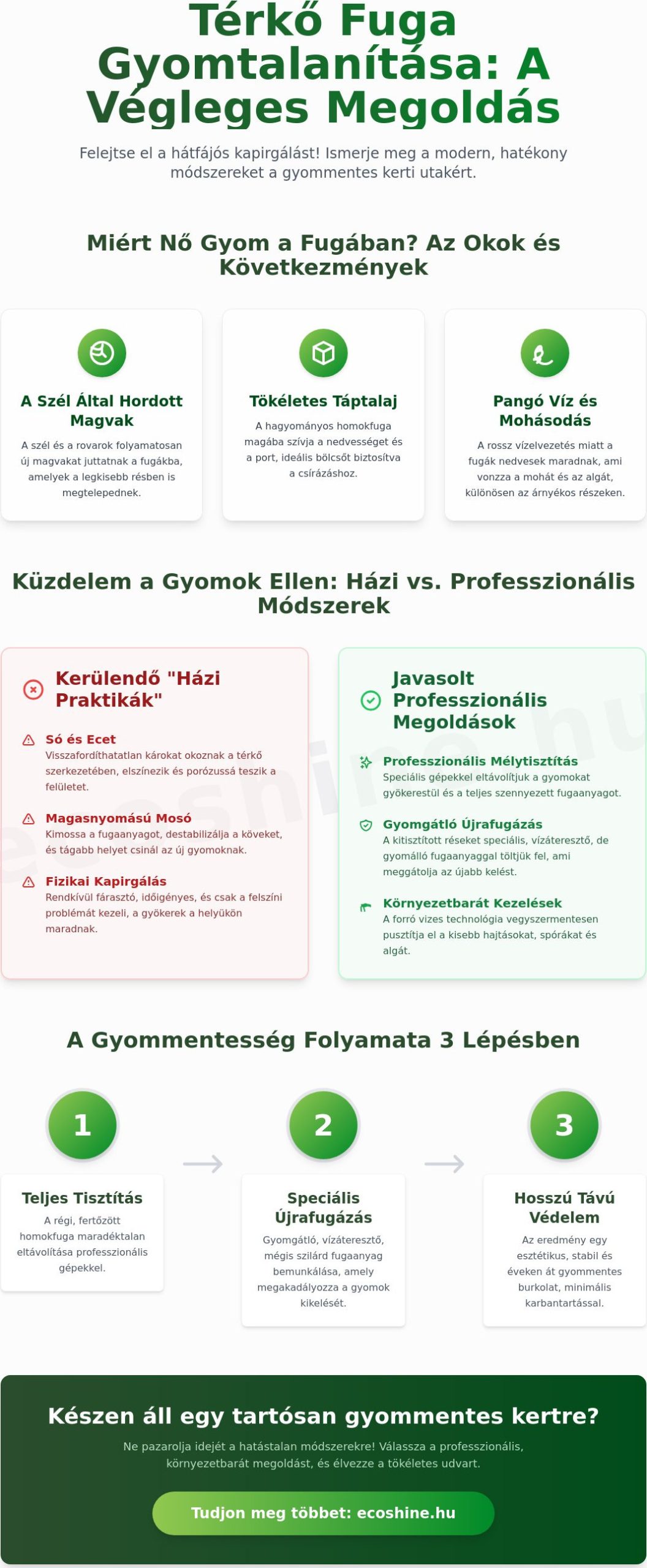 Térkő fugából gyom eltávolítása: Profi tippek 2026