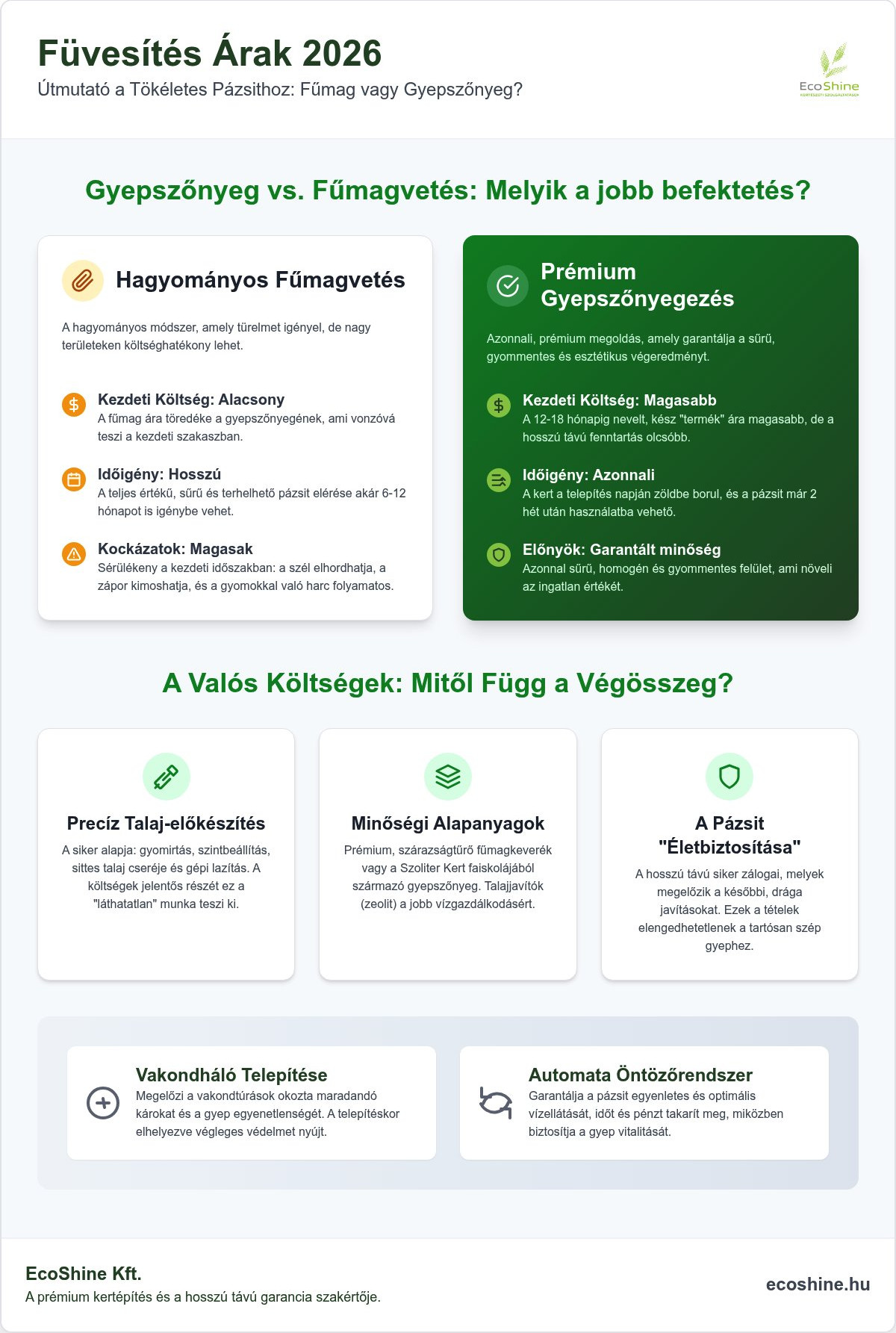 Füvesítés Árak 2026: Teljes Költségkeret És Útmutató