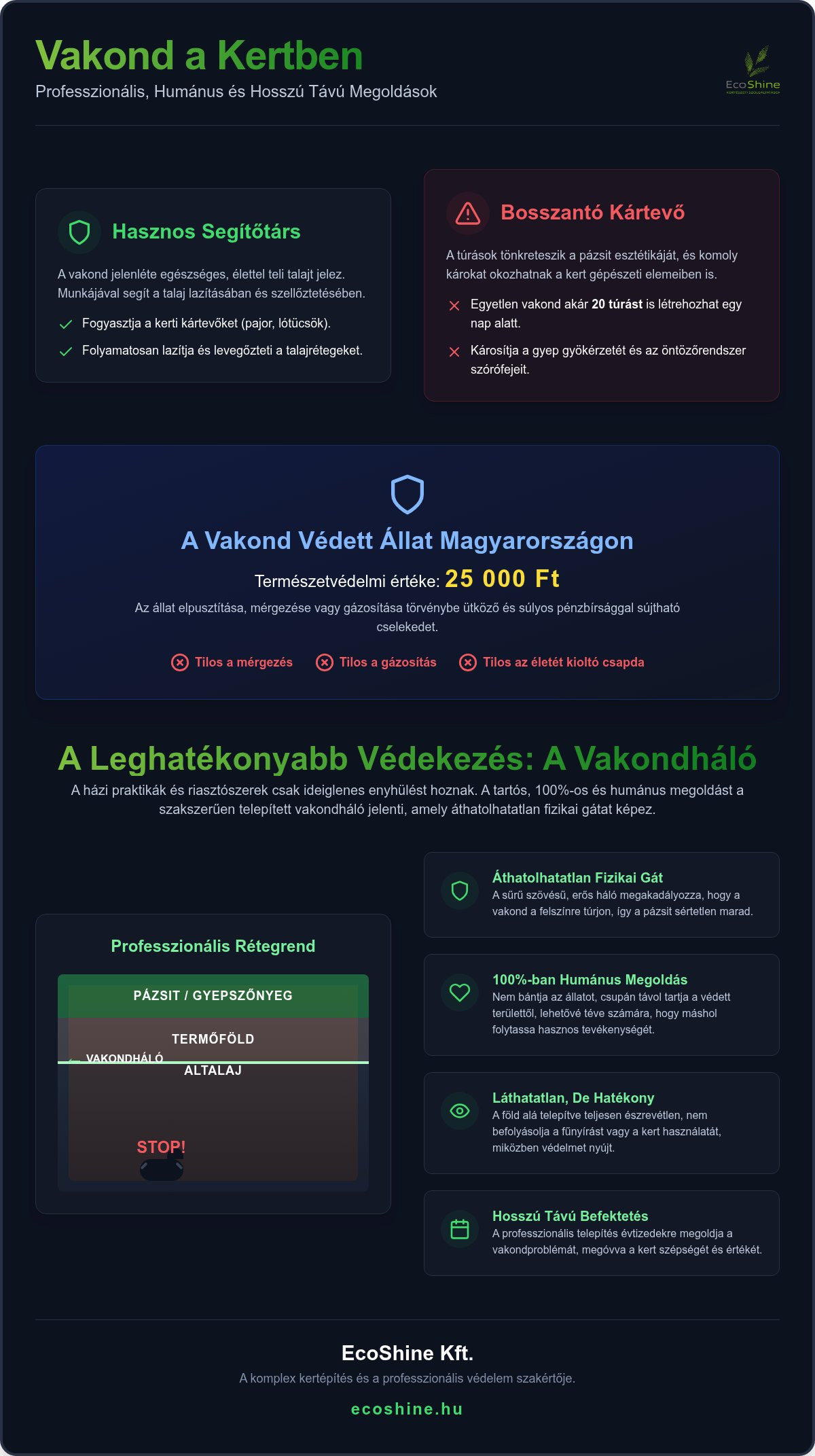 Vakond Elleni Védekezés: Profi Megoldások a Kertben 2026-ban